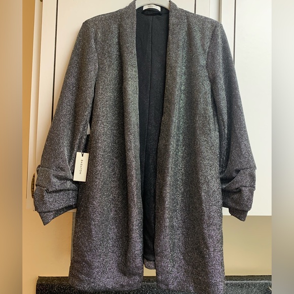 NEW With Tags Aritzia BABATON MACAULEY Blazer In Black/ Silver Style 75572 SZ M - Picture 3 of 17
